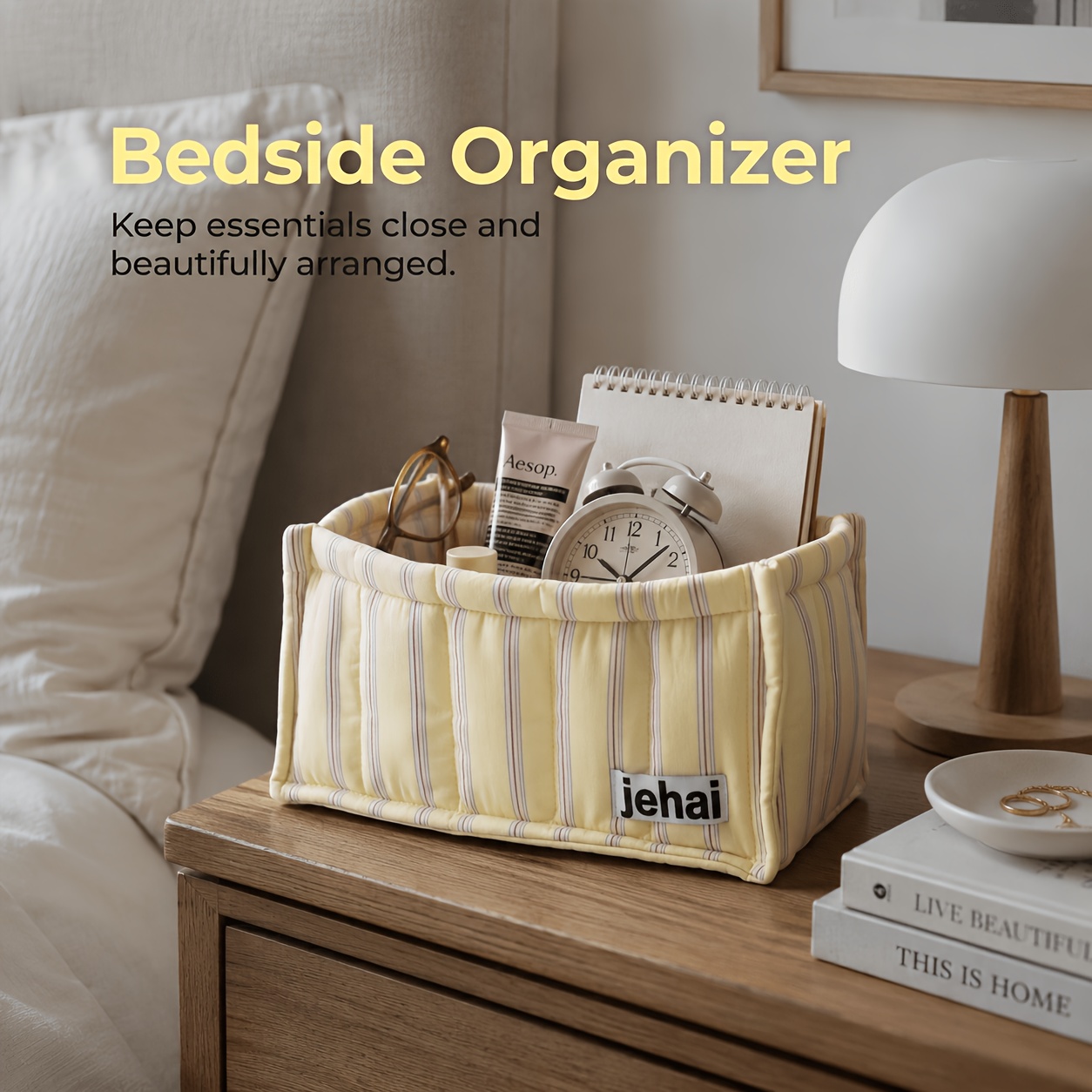 Agar Tissue Culture - 1pcs ins Fabric Stripe Quilted Storage